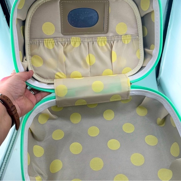 Hello Kitty Bling Mint Green Suitcase Travel Luggage- NEW - Picture 2 of 4